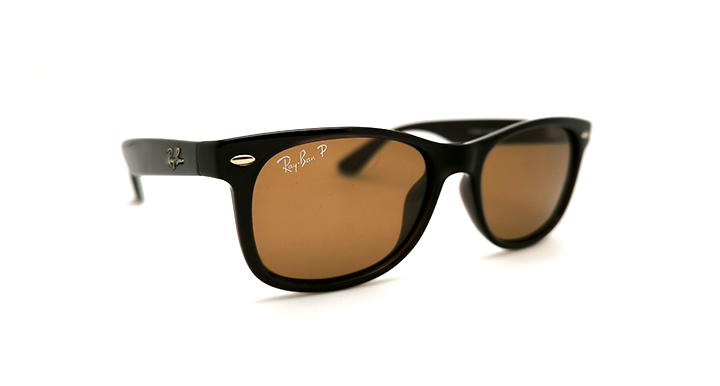 عینک آفتابی ویفرر بچه گانه ریبن RayBan (هایکپی) کائوچویی قهوه ای با عدسی پلاریزه | کد RJ9052S