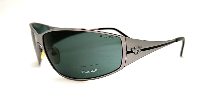 عینک آفتابی اسپرت مردانه پلیس POLICE (مسترکوالیتی) با فریم فلزی نوکمدادی | کد S8407 COL.0K56