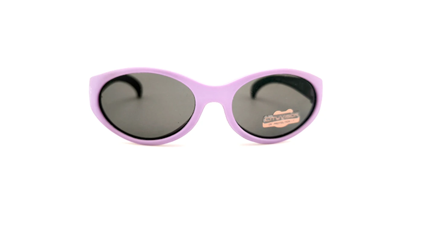 عینک آفتابی بچه‌گانه سیتی‌ویژن (CITYVISION) فریم ژله‌ای نرم بنفش روشن و مشکی | مدل 078006