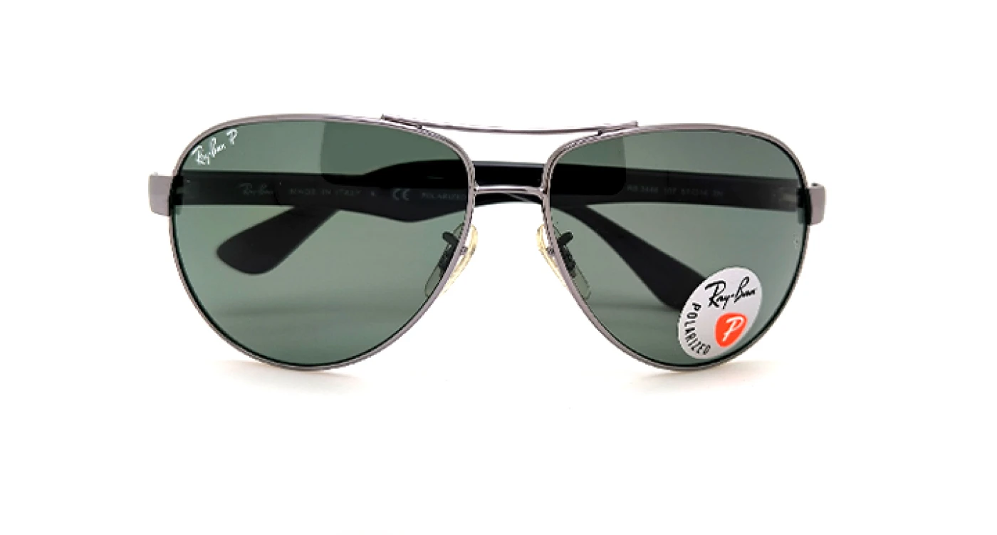 عینک آفتابی مسترکوالیتی ری‌بن خلبانی RayBan با عدسی شیشه پلاریزه | کد RB3446 107