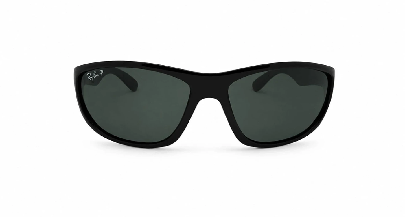عینک آفتابی مسترکوالیتی یونیسکس ری‌بن RayBan فریم مشکی براق با عدسی سبزکلاسیک پلاریزه | کد RB4188 601/71