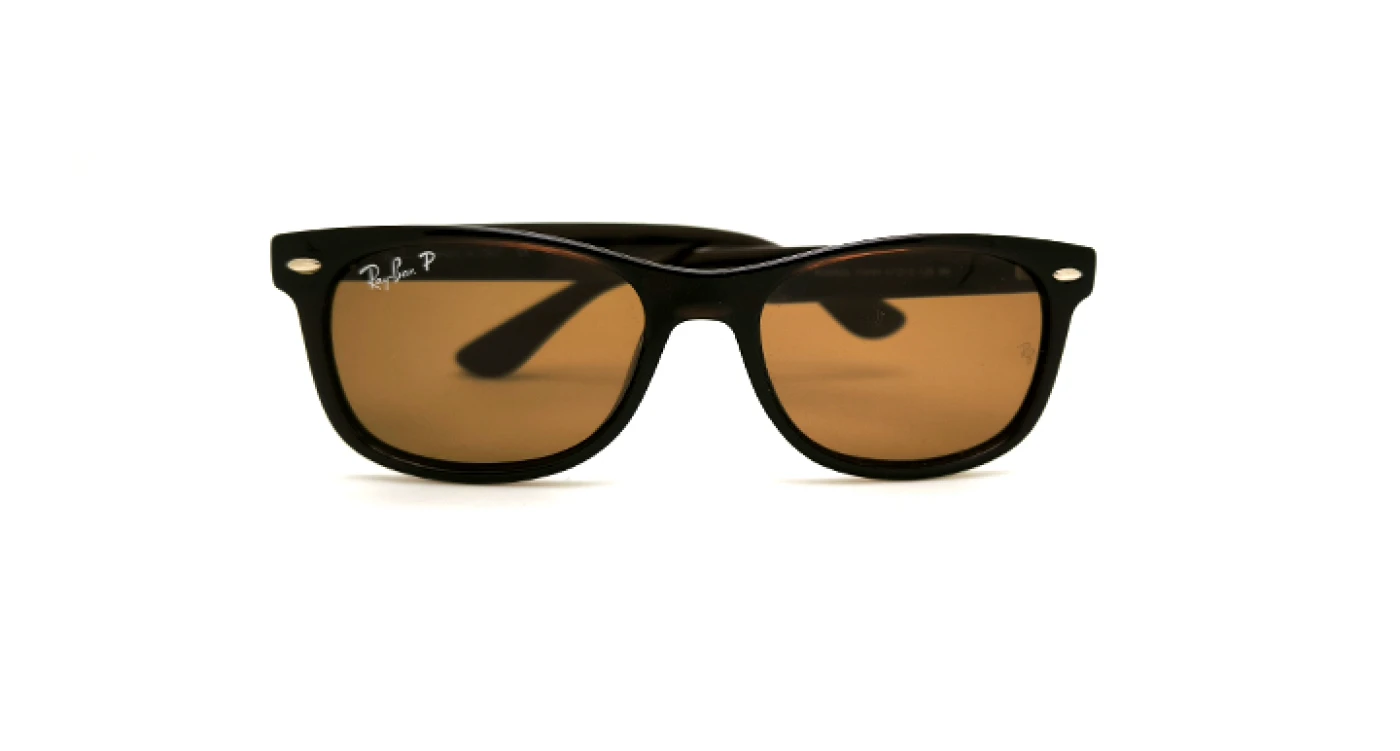عینک آفتابی ویفرر بچه گانه ریبن RayBan (هایکپی) کائوچویی قهوه ای با عدسی پلاریزه | کد RJ9052S
