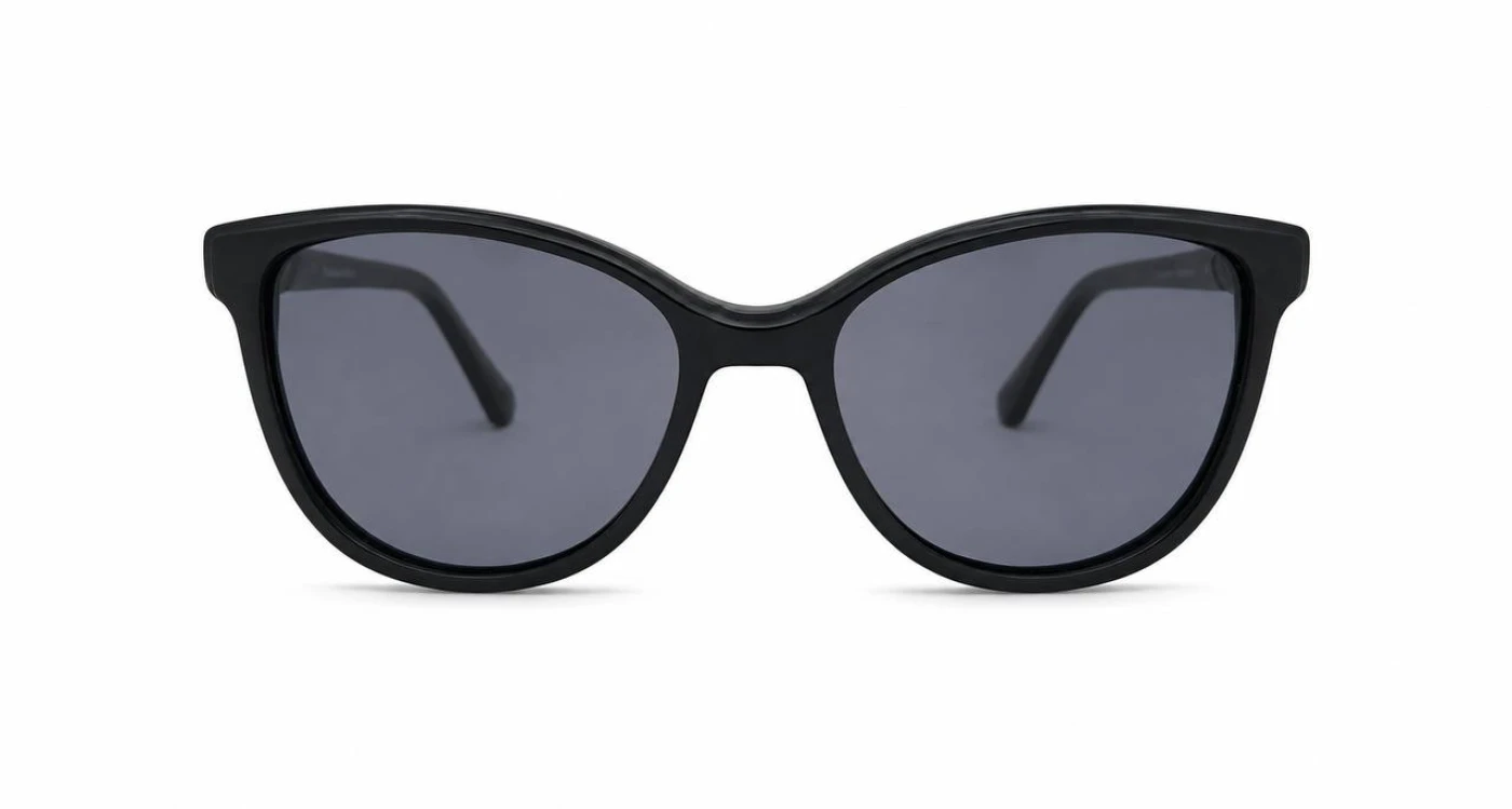 عینک آفتابی زنانه الهام گرفته از دیور (Dior) فریم مشکی براق با عدسی مشکی | کد 7901 AE4/A4