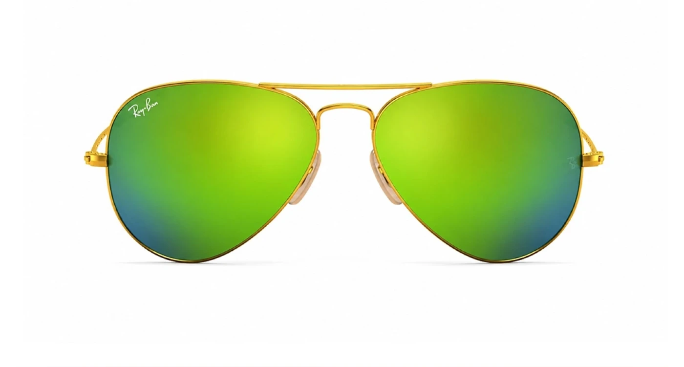 عینک آفتابی خلبانی مسترکوالیتی ری‌بن Ray-Ban RB3025 عدسی سبز آینه‌ای| کد RB3025 001/51