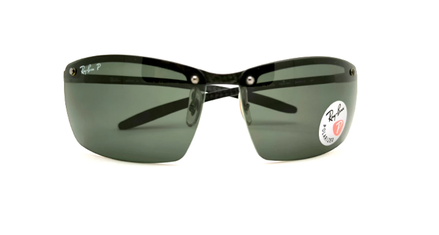عینک آفتابی بدون فریم مسترکوالیتی ری‌بن RayBan با عدسی سبزکلاسیک پلاریزه | کد RB8305 082/9A
